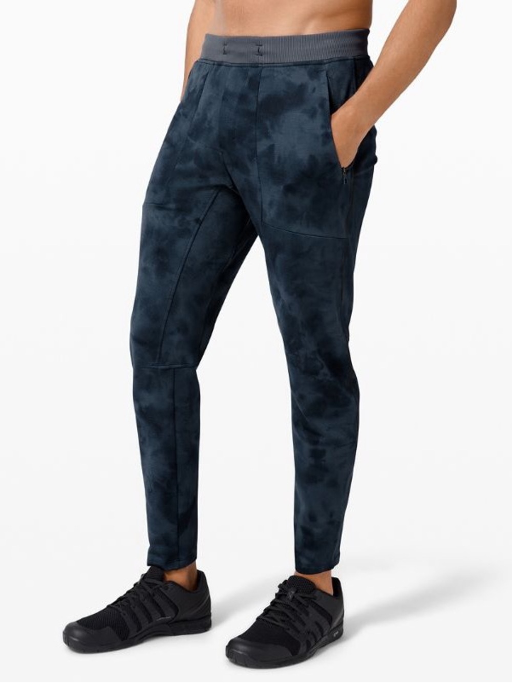 Lululemon Men’s Textured Tech Pant 29" Diamond Dye Iron Blue True Navy Size XL